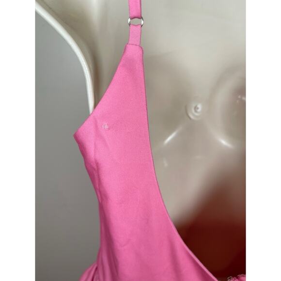 SAU LEE Nova Cutout Pink Chartreuse Green Ombre Maxi Gown Size 2 - Picture 9 of 12